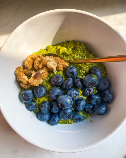 Start Your Day with Our Creamy Matcha Oatmeal